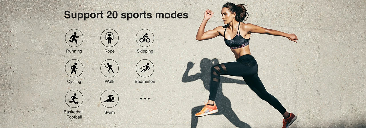 Đồng Hồ Thông Minh Thể Thao Chống Nước IP68 2 Trong 1