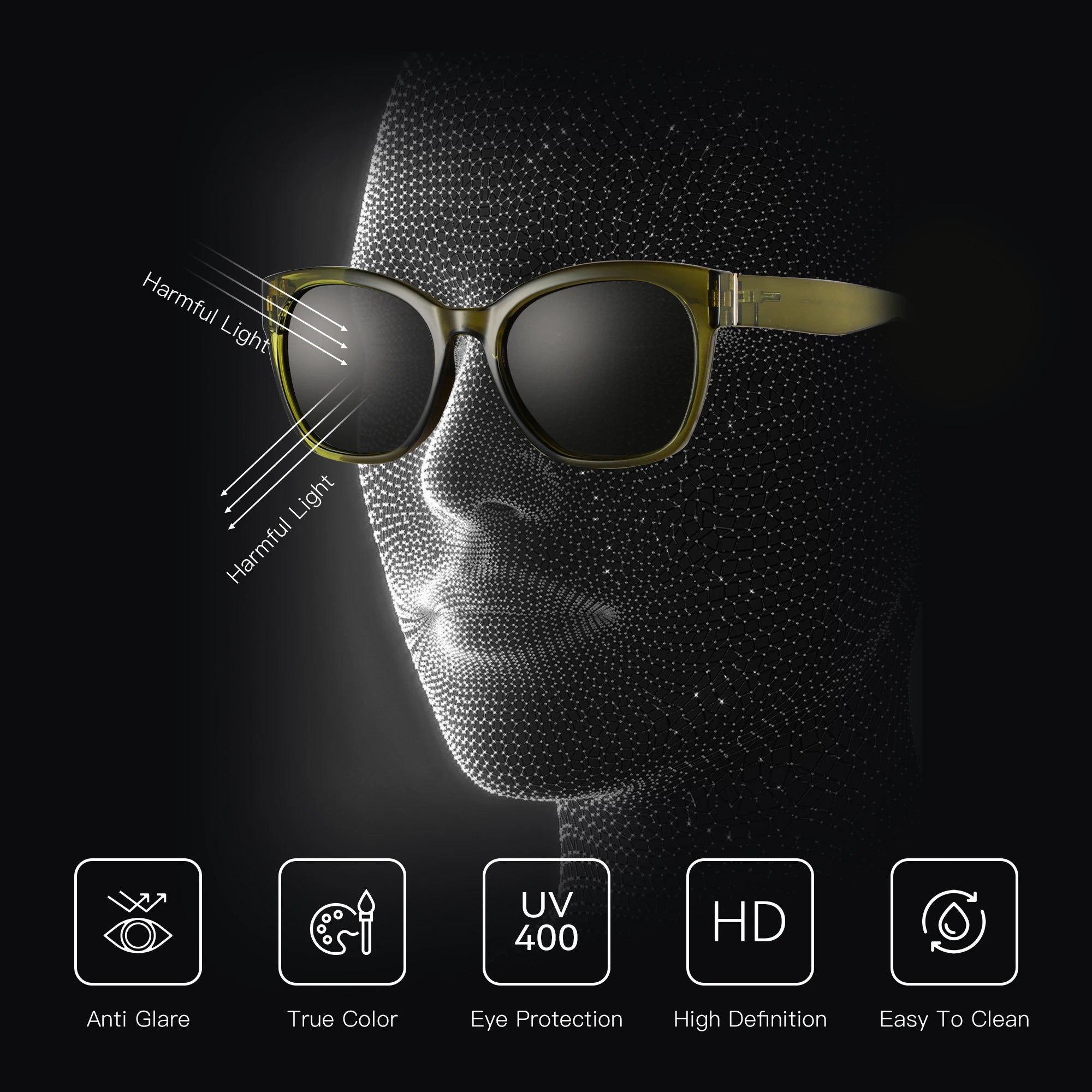 Kính Mát Nữ ZENOTTIC Mắt Mèo Chống Tia UV Thời Trang