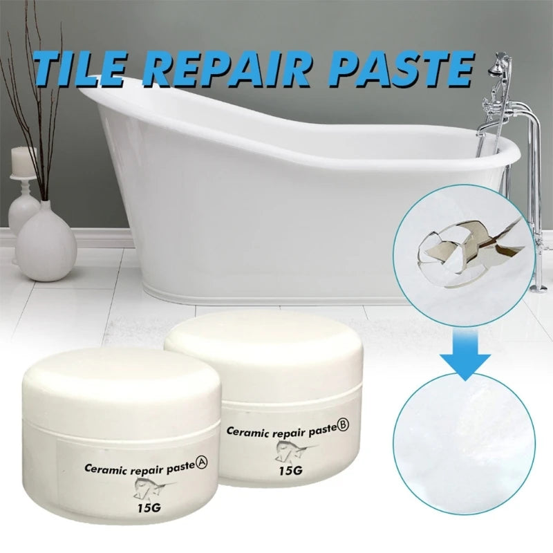 Ceramic Repair Adhesive for Bathtubs &amp; Damaged Ceramic Tiles