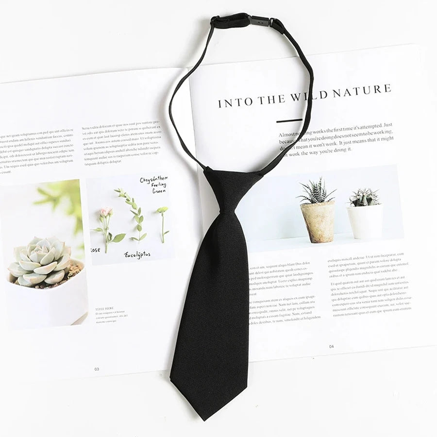 男童領帶：預設款，紅/黑，實用款