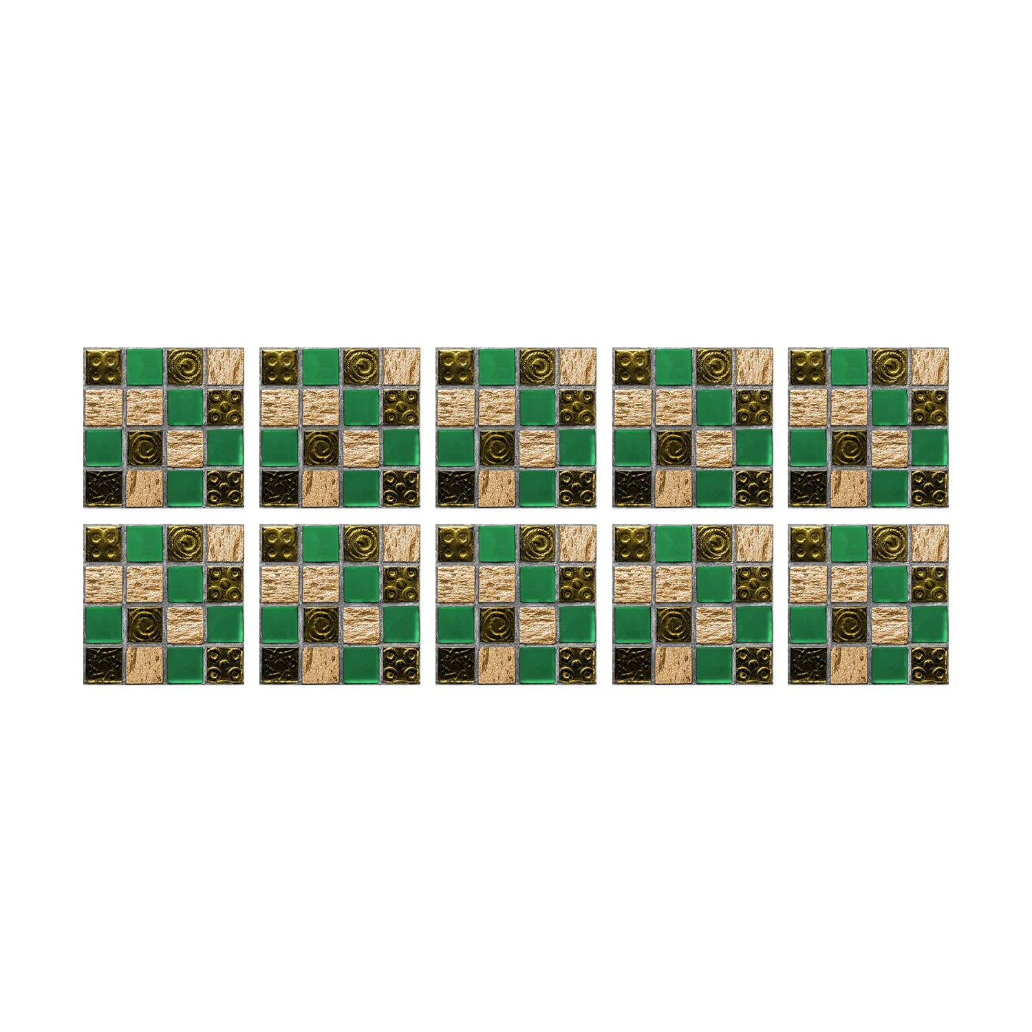 10 Waterproof Marble Mosaic Tile Stickers