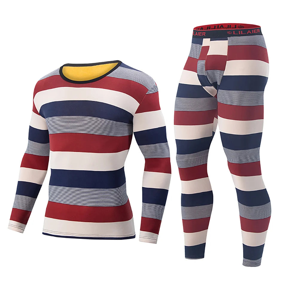 Bộ Đồ Lót Nam Thu Đông Nỉ Nhung In Thời Trang Ấm