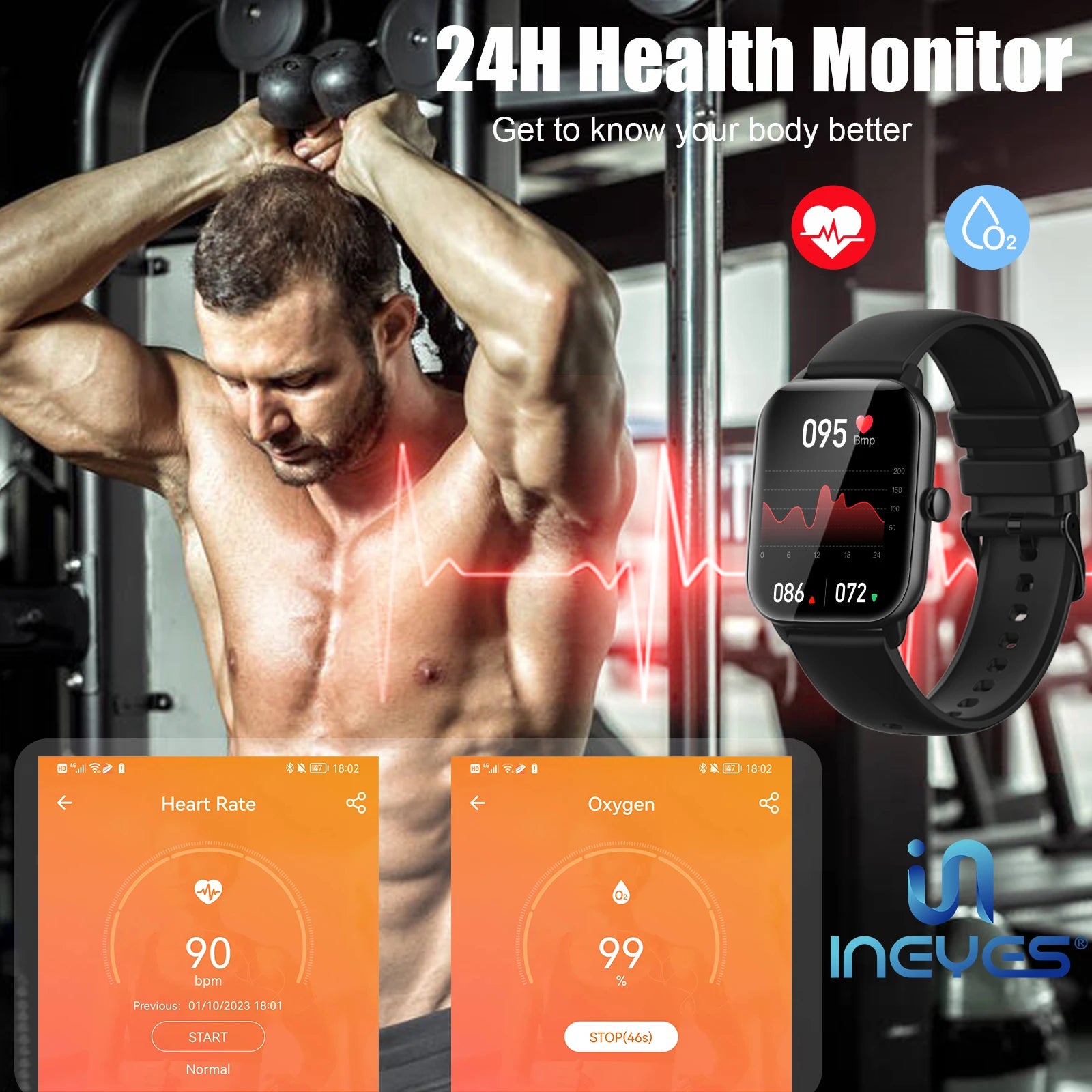 Đồng Hồ Thông Minh EIGIIS 1.9” Chống Nước Đa Năng