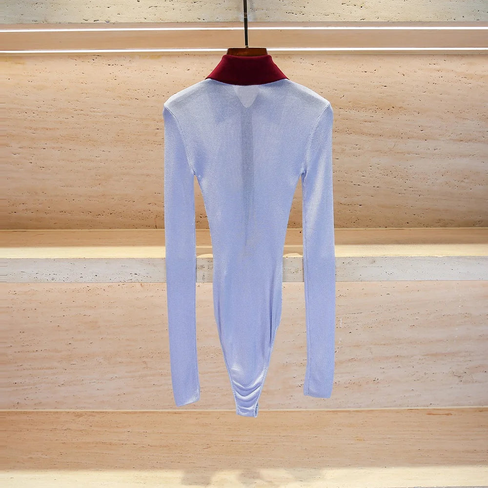 Women's Bodysuit Sexy Lapel Collar Y2K Fall 2025