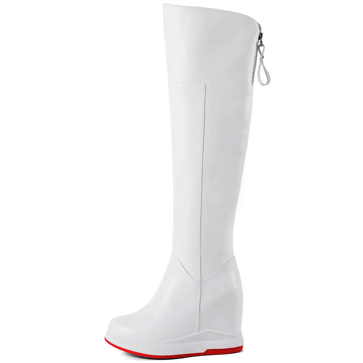 Genuine Leather High-Top Women's Shoes Large Size 44-46 Stylish