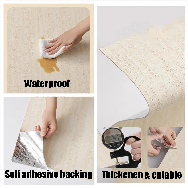 Waterproof Industrial Cement Wallpaper Easy To Stick