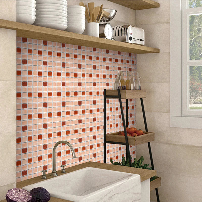 10pcs/set 3D Mosaic Tiles Sticker Self Adhesive Waterproof Wall-Tiles for Kitchen Bedroom Bathroom Walls Backsplashes Decoration
