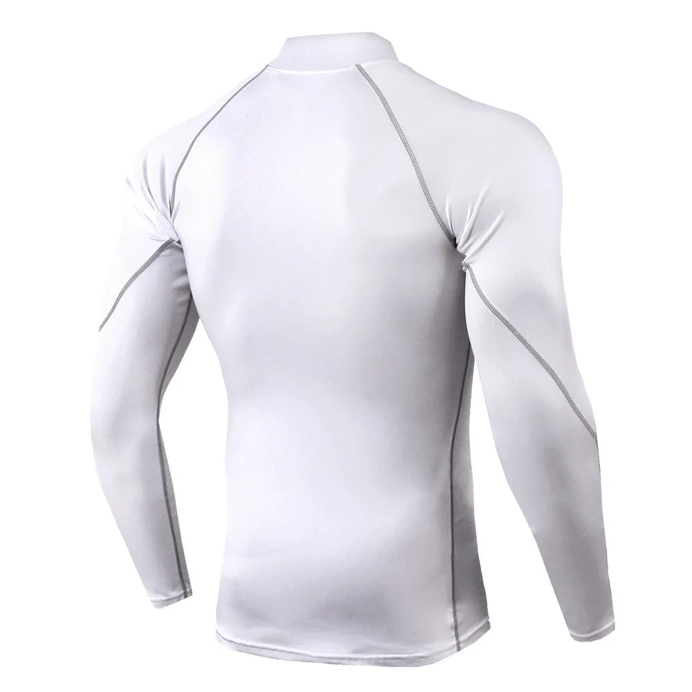Men's Long Sleeve Quick Dry Stretch Gym Fit Sports Shirt