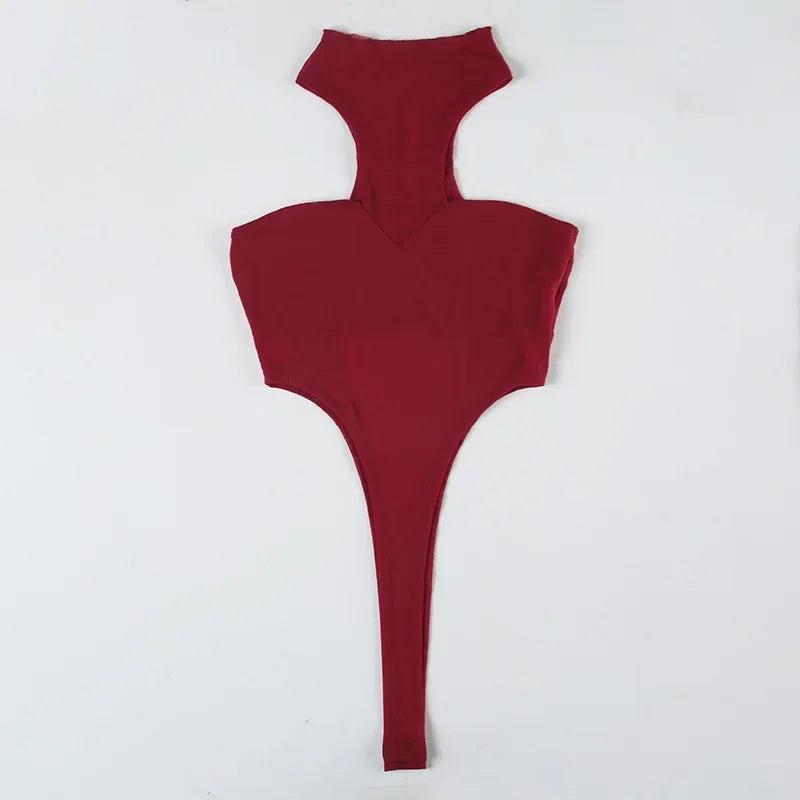 Bodysuit Đỏ Sexy Lưới Trong Suốt - Y2K Nữ Tính - Daisan Mart