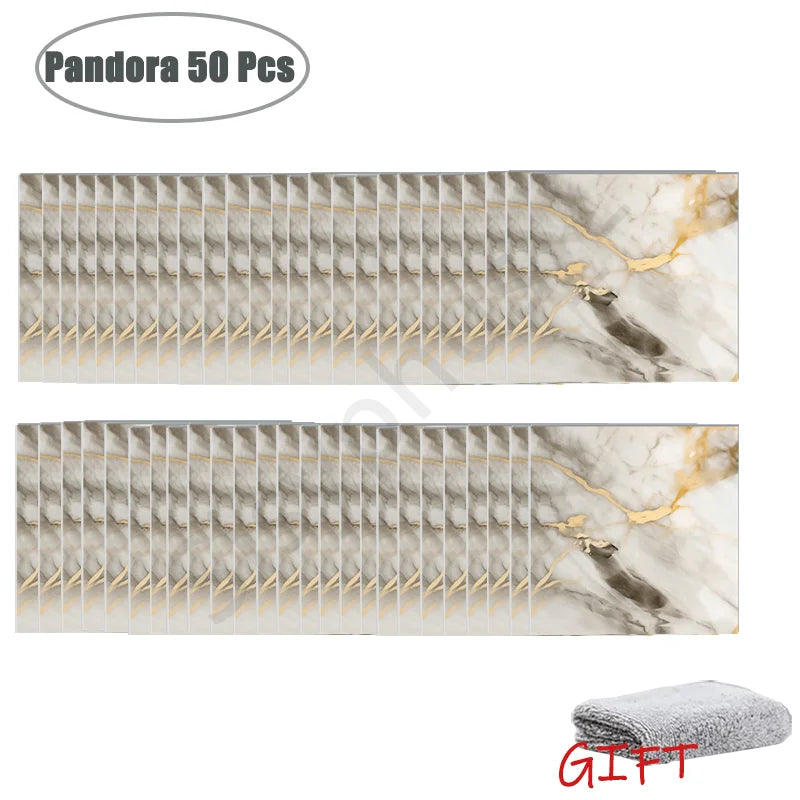 Miếng Dán Tường Vân Đá PVC Chống Nước 10-50 Miếng - Daisan Mart