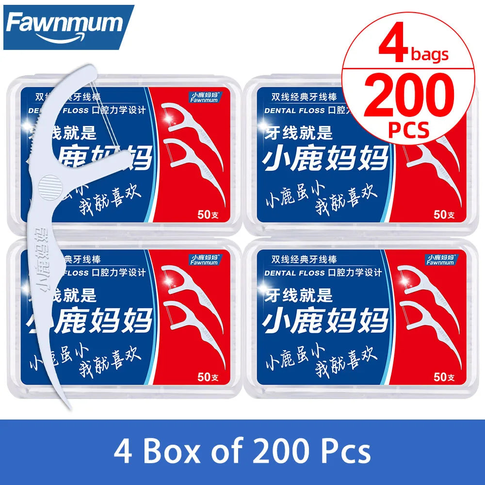 Fawnmum 2-Layer Dental Floss - Family Box 1000C