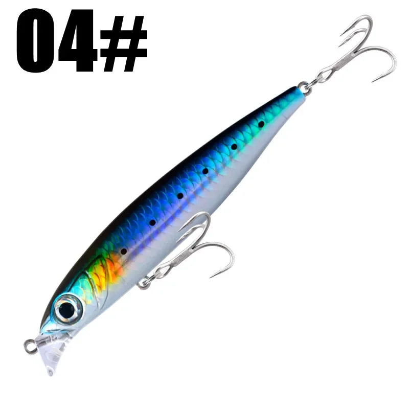 GREENSPIDER Sinking Minnow 100mm 34g Wobbler Pesca Swimbait Long Cast Tackle Pike Fishhook Sea Fishing Lure Jerkbait