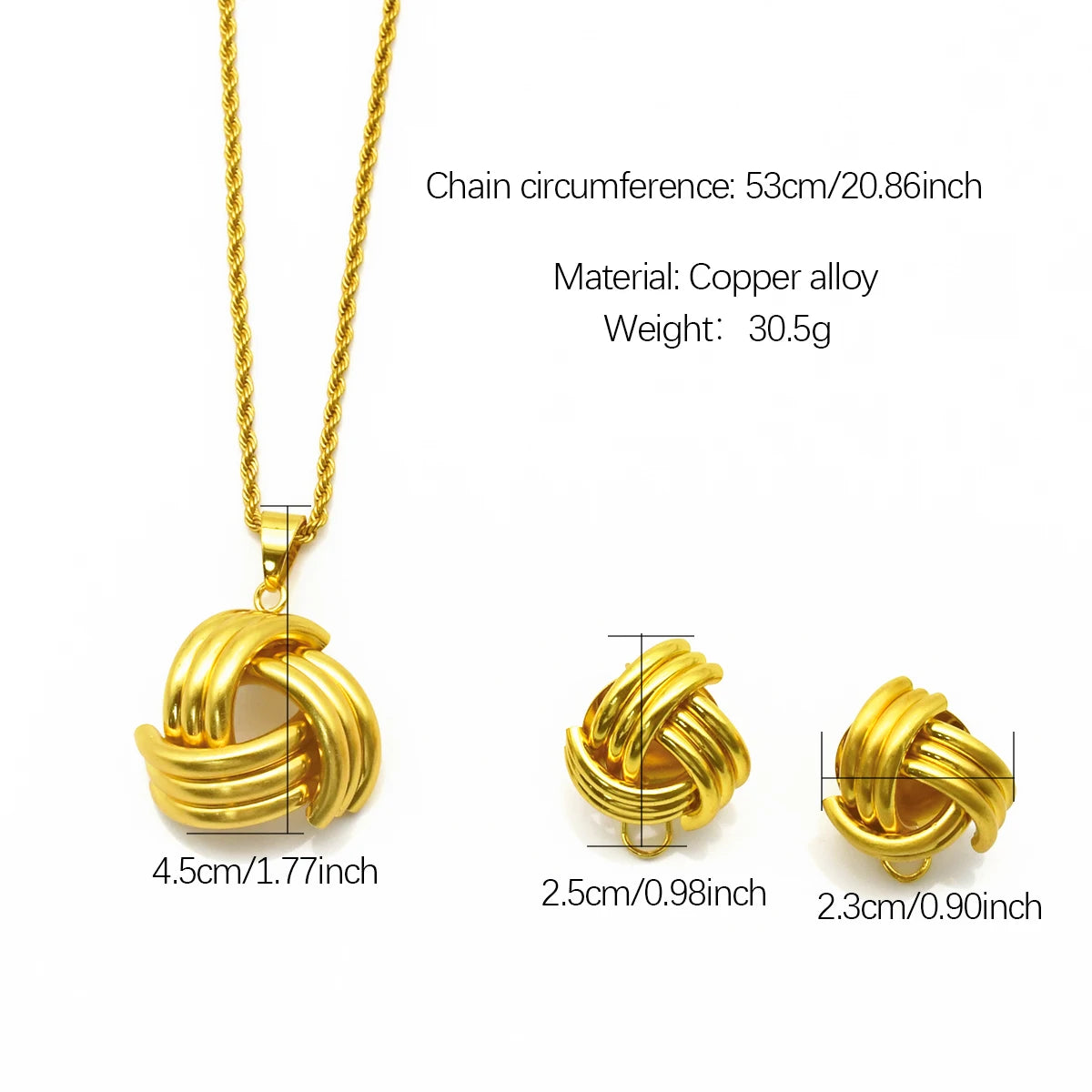 High-end 24K Indian Dubai Gold Jewelry Set for Party