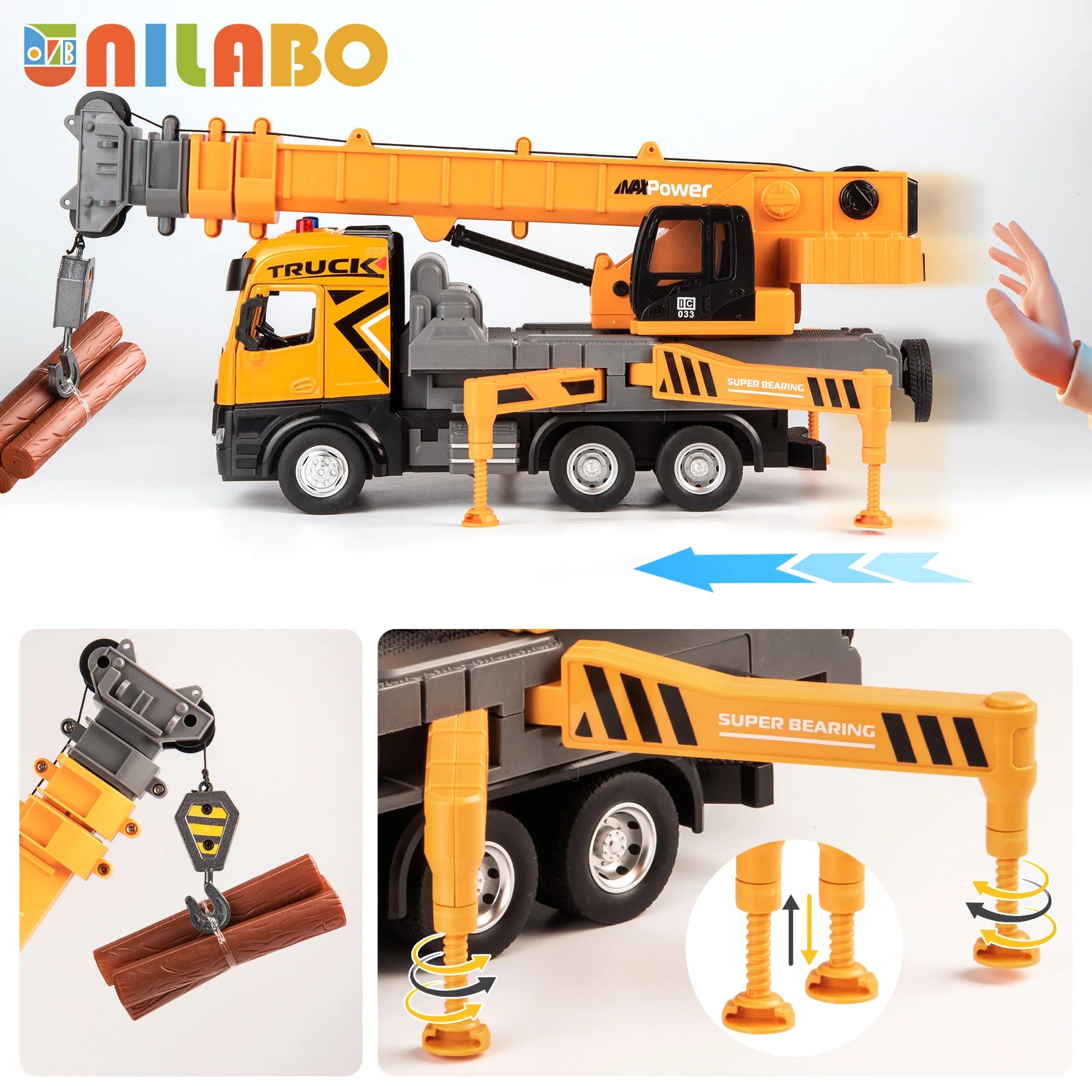 Xe Công Trình Hợp Kim Đèn Âm Thanh Quán Tính Cho Bé