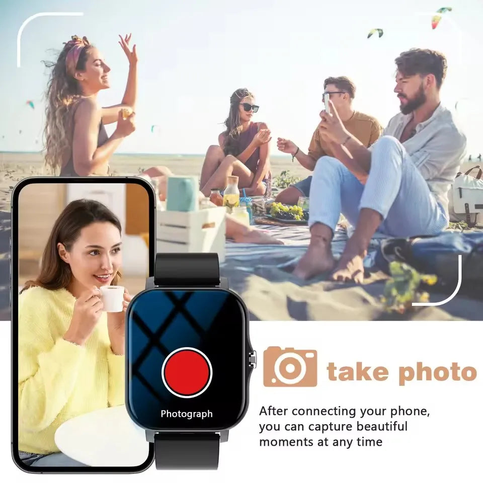 Đồng Hồ Thông Minh 2025 Chống Nước, Gọi BT, Đo Nhịp Tim