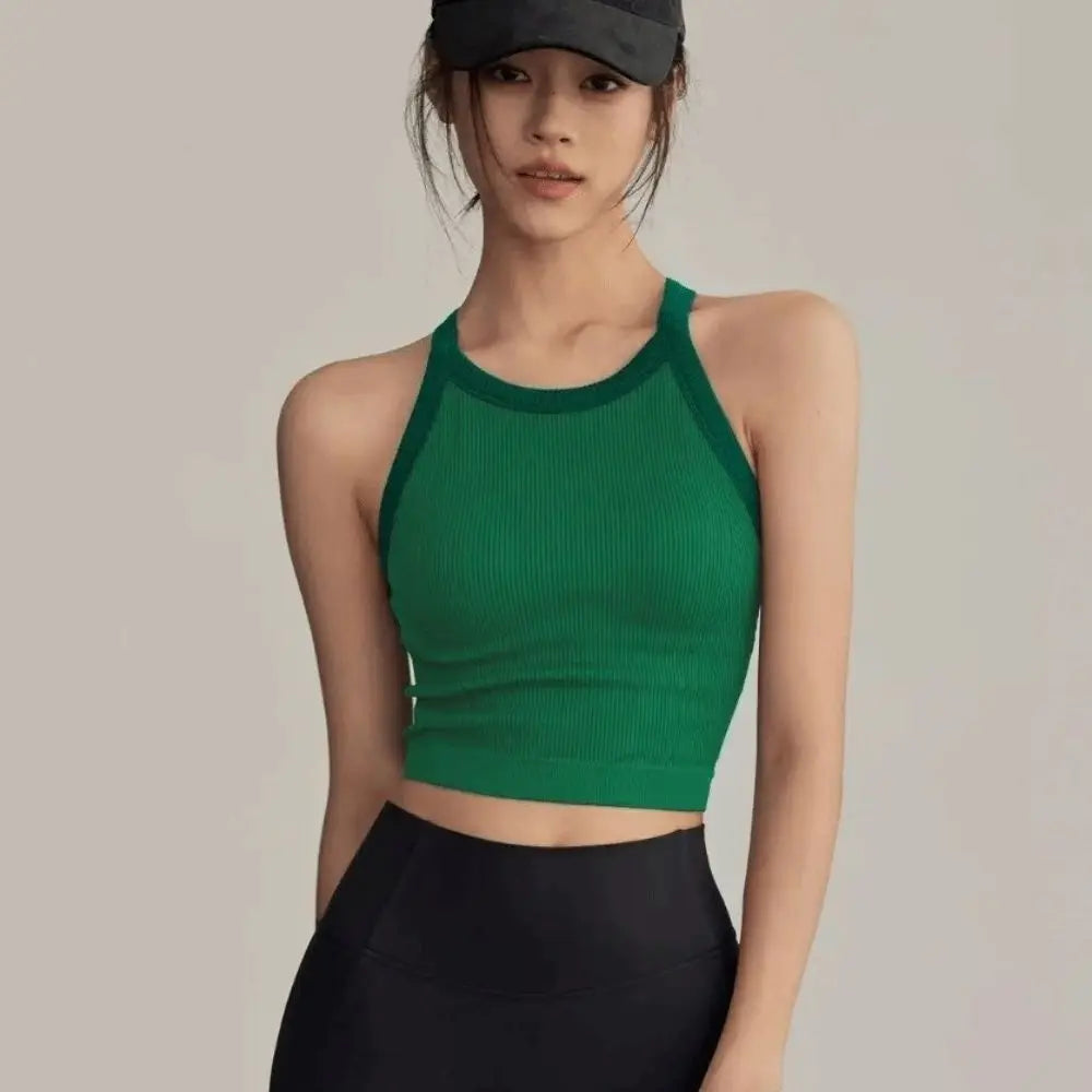 Tank Thể Thao Cổ Cao Thoáng Khí Đệm Ngực Cố Định - Daisan Mart