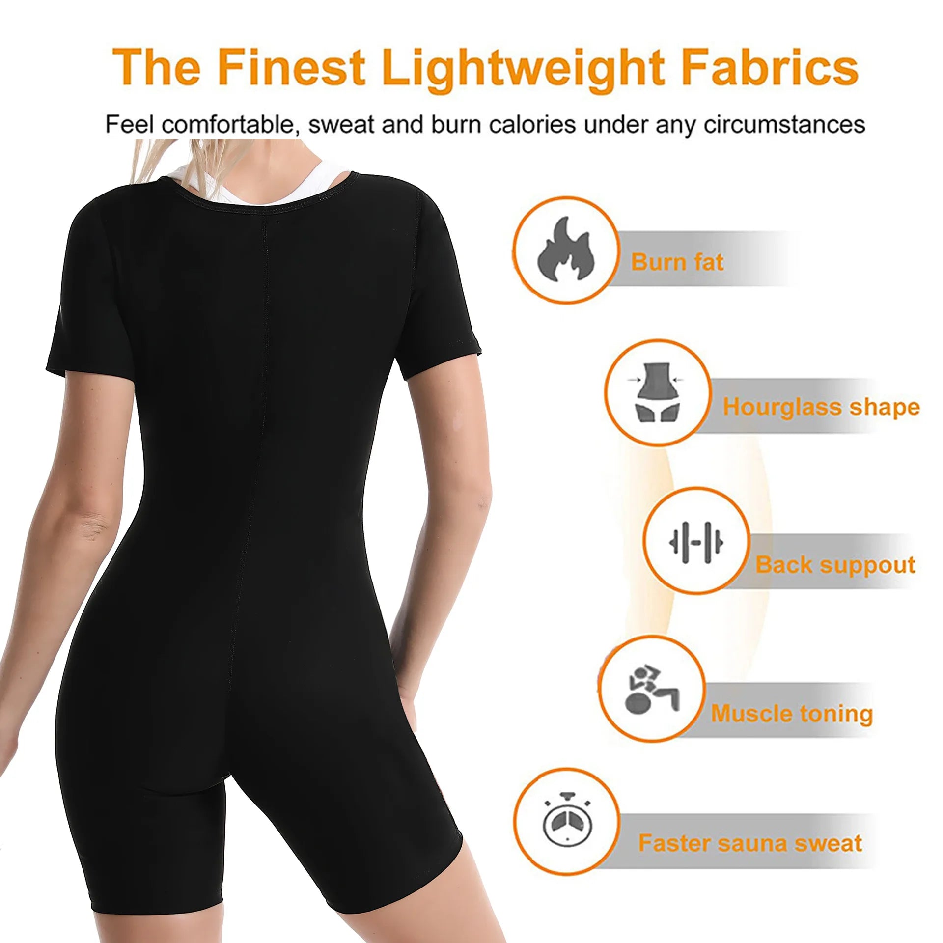 Naisstoo Sauna Suit Women for Weight Loss Fat Burning Full Body Sweat Vest Slimming Waist Trainer Body Shaper - Daisan Mart