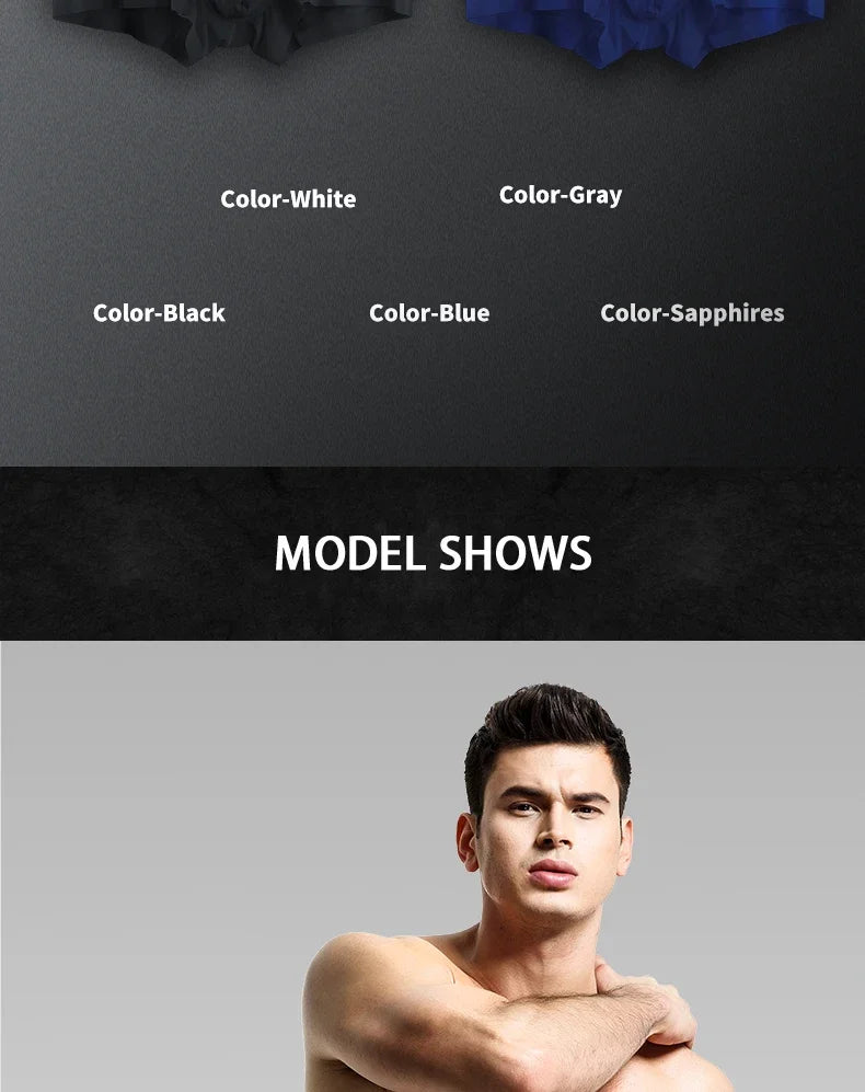 Quần lót nam 3PC, thoáng khí, phong cách cá tính.