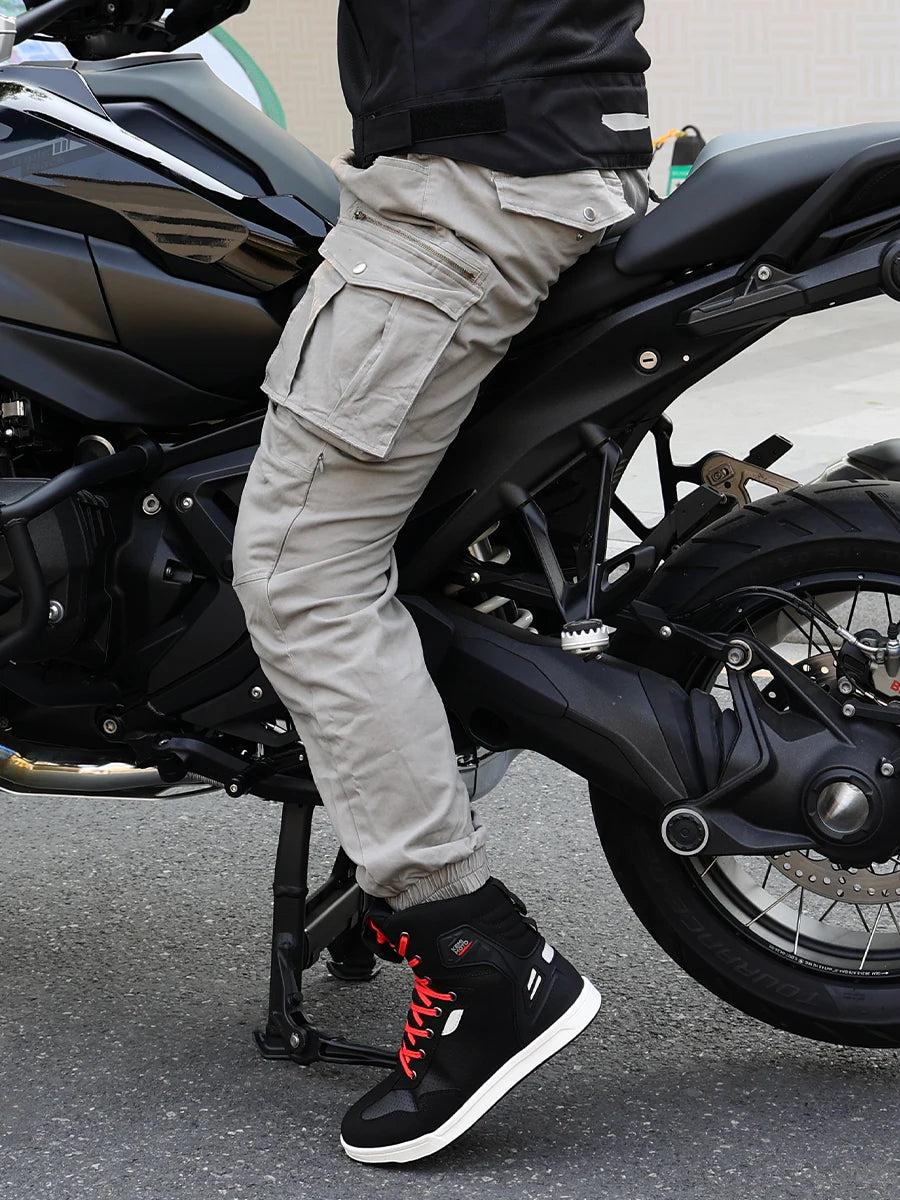 Quần Moto Nam Cargo Túi Lớn Co Giãn Đi Xe Ngoài Trời