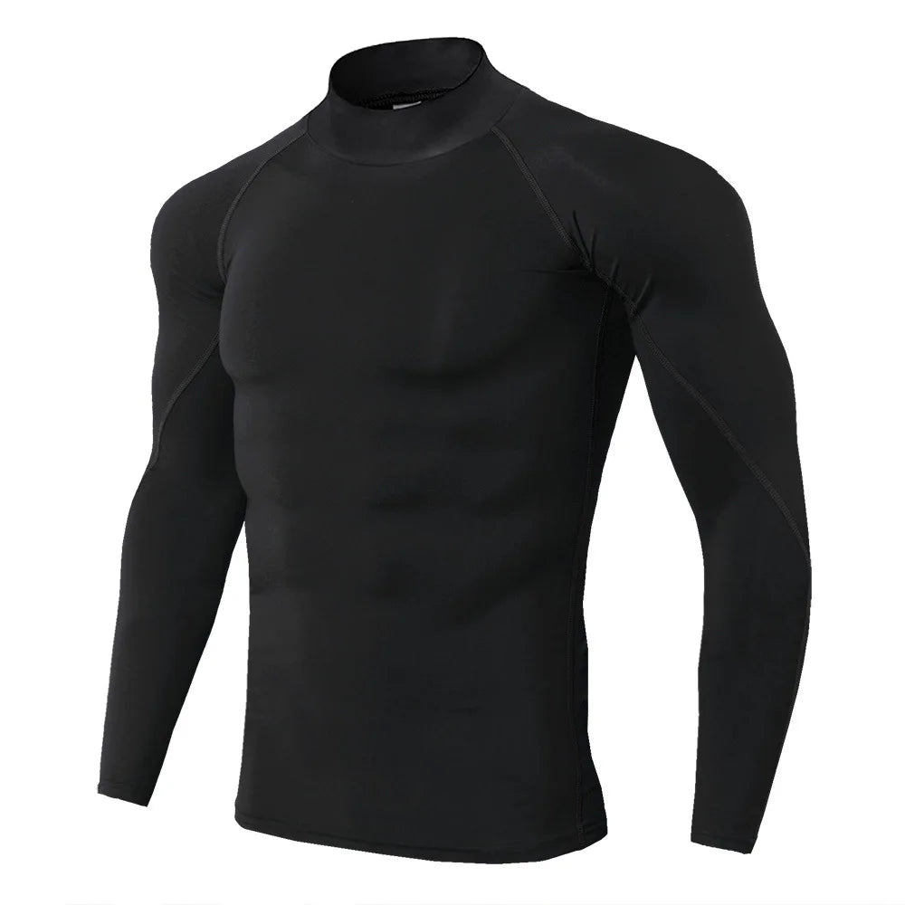 Men's Long Sleeve Quick Dry Stretch Gym Fit Sports Shirt