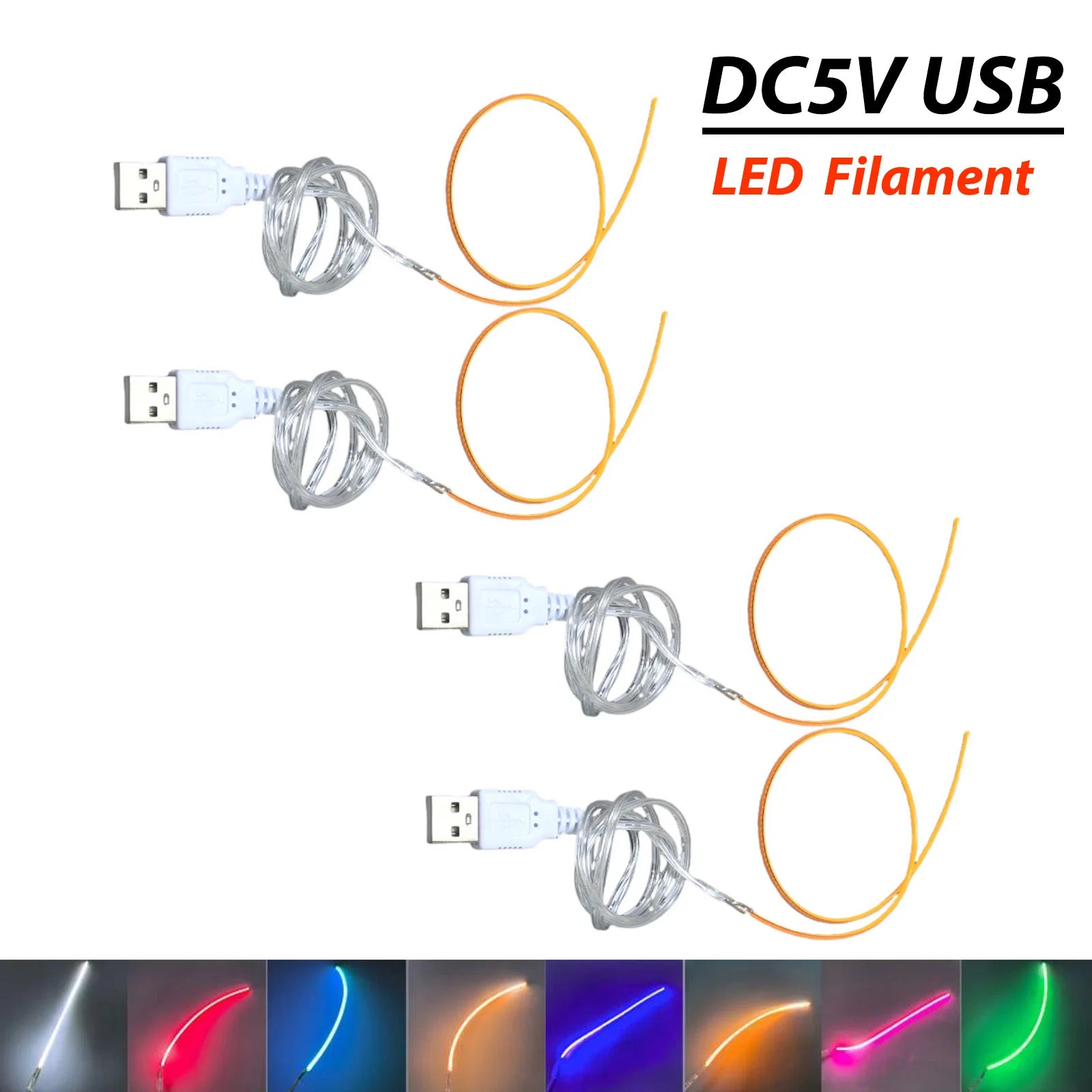 Đèn LED USB Dẻo 360° DIY Filament COB Edison 5V