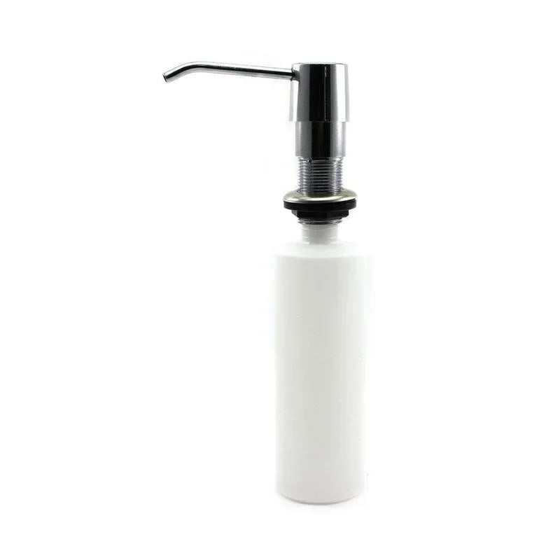 Convenient Stainless Steel Soap Dispenser Mounted On Kitchen Sink