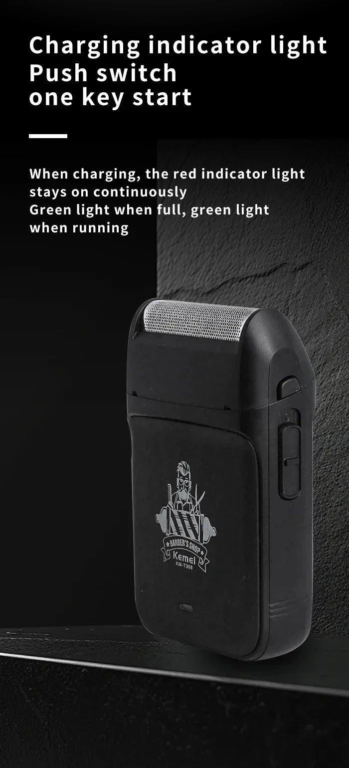 Kemei Tông Đơ Cắt Tóc Không Dây Sạc USB Đa Năng