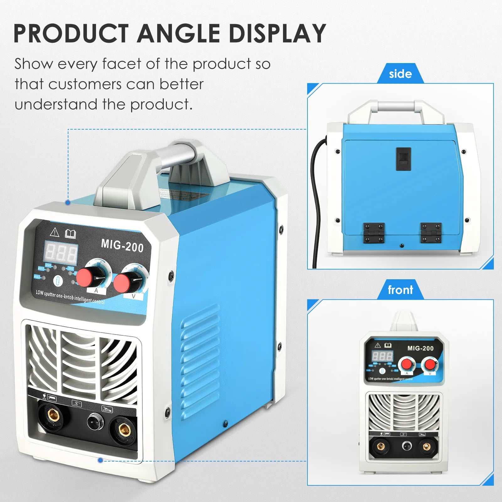 3-in-1 ARC/MIG/TIG Welding Machine Portable Digital MIG Welder IGBT MMA Gas No Gas Soldering Welding Iron Steel Stainless Steel - Daisan Mart