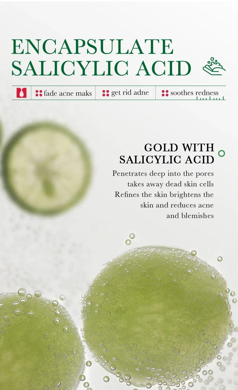 BIOAOUA Salicylic Acid Ance Removal Cleanser Fade Ance Marks Mild Moisturizing Soothing Facial Cleanser Face Washing Products