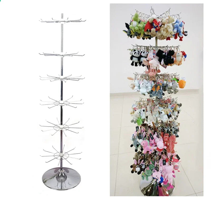 Silver Rotating Shelf for Displaying Jewelry &amp; Accessories 50cm