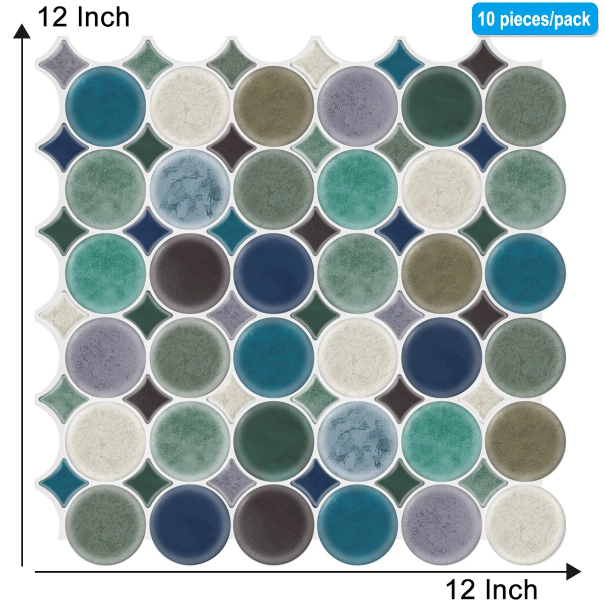 5/10pcs 3D Waterproof Kitchen Wall Sticker 12*12 inch Strong Adhesive Peel And Stick Tiles Home Wallpaper