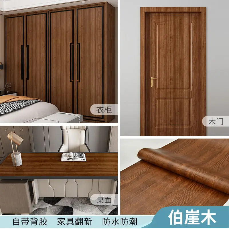 Giấy Dán Tường Vân Gỗ Chống Nước 10m Renovate Nội Thất