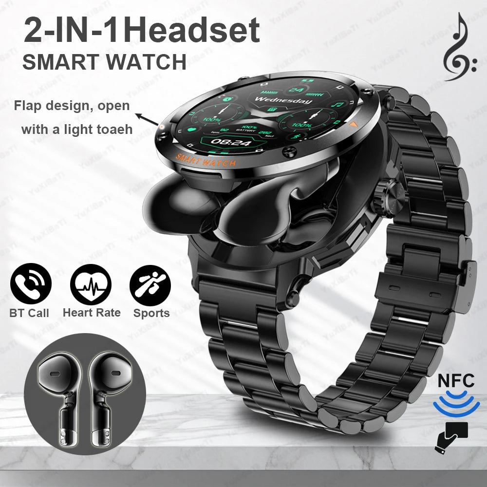 2in1 Smart Watch Headphones, GPS, Bluetooth Calling