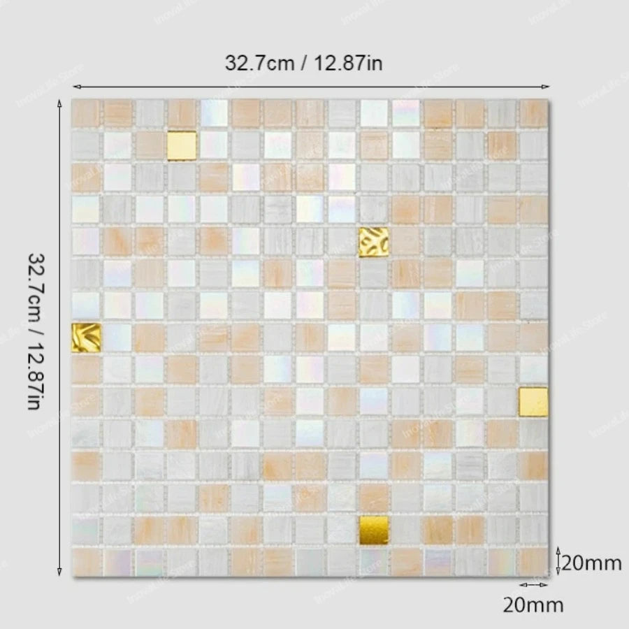 Gạch Mosaic 3D Nhiều Màu Dán Tường Sáng Tạo - Daisan Mart