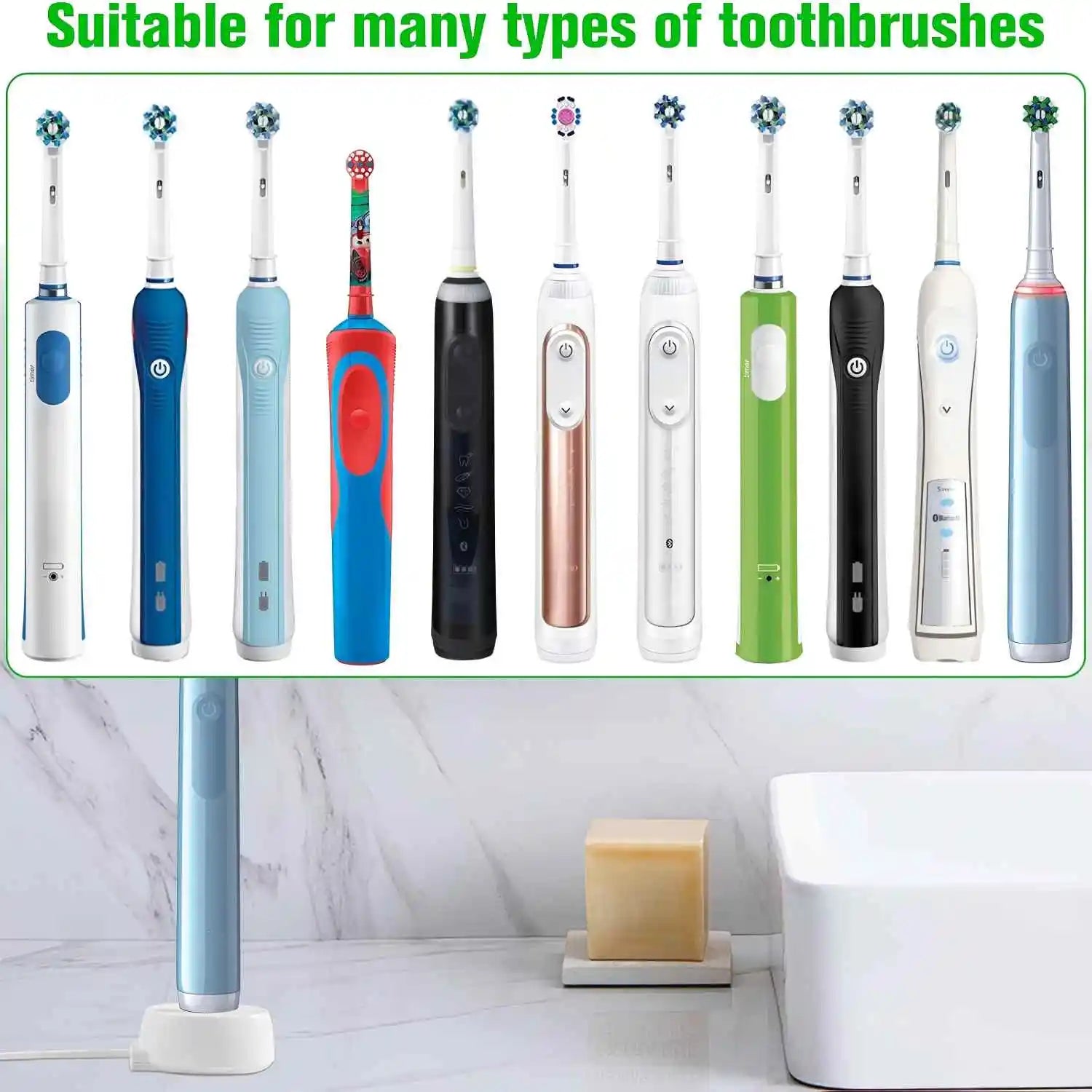 Đế Sạc LISI Chống Nước Cho Bàn Chải Điện Oral B iO - Daisan Mart