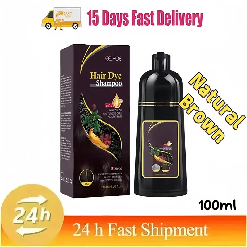 Dầu Gội Thảo Dược 3in1 Nhuộm Tóc Đen An Toàn 50ml