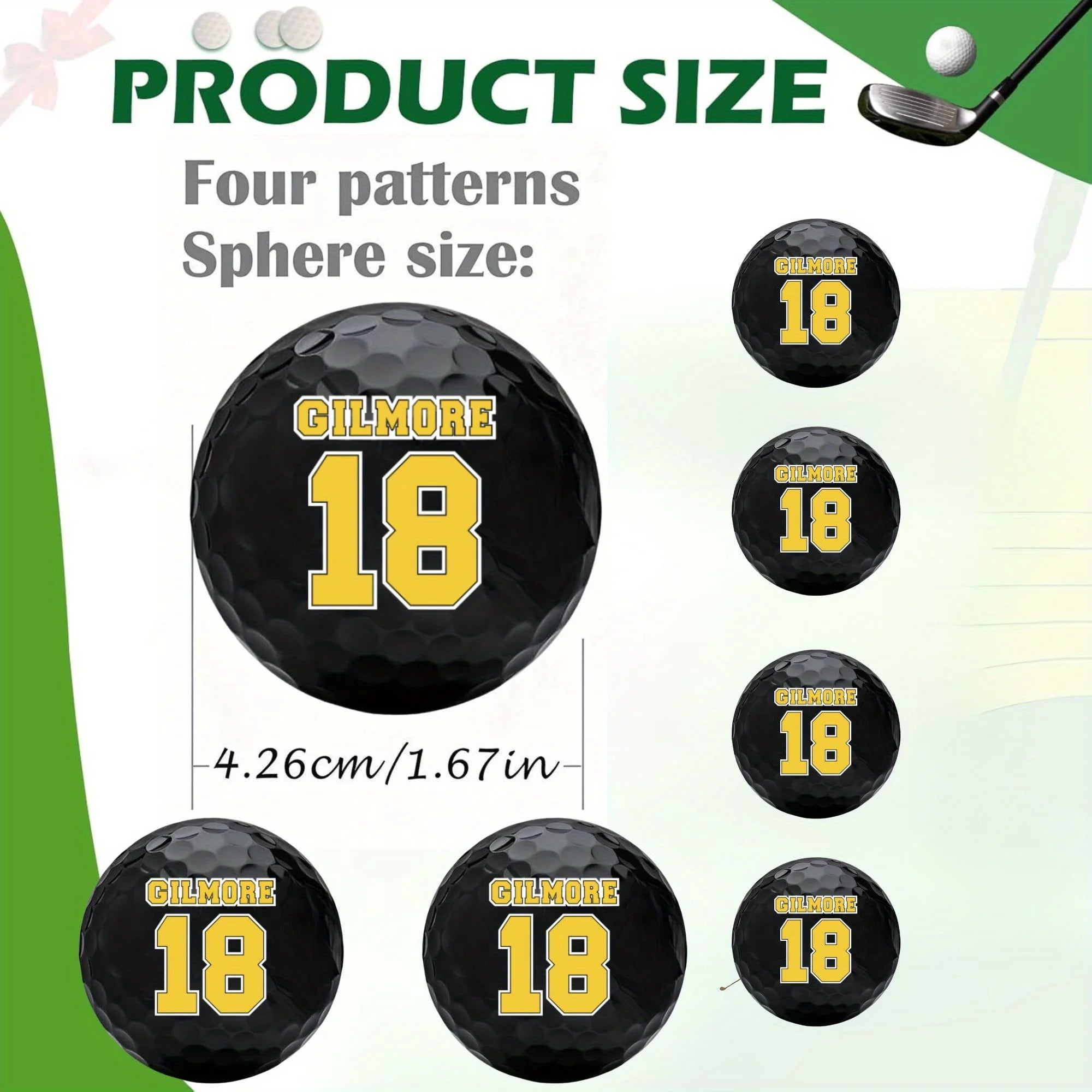 Set of 4 Funny Golf Balls - Unique Gift for Men