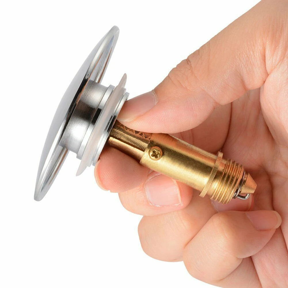 Spring Plug /Bounce Valve Bounce Plug Bath Waste Easy Pop Up Click Clack Plug Bolt For Basin Drain Stopper Floor Drain Fitting