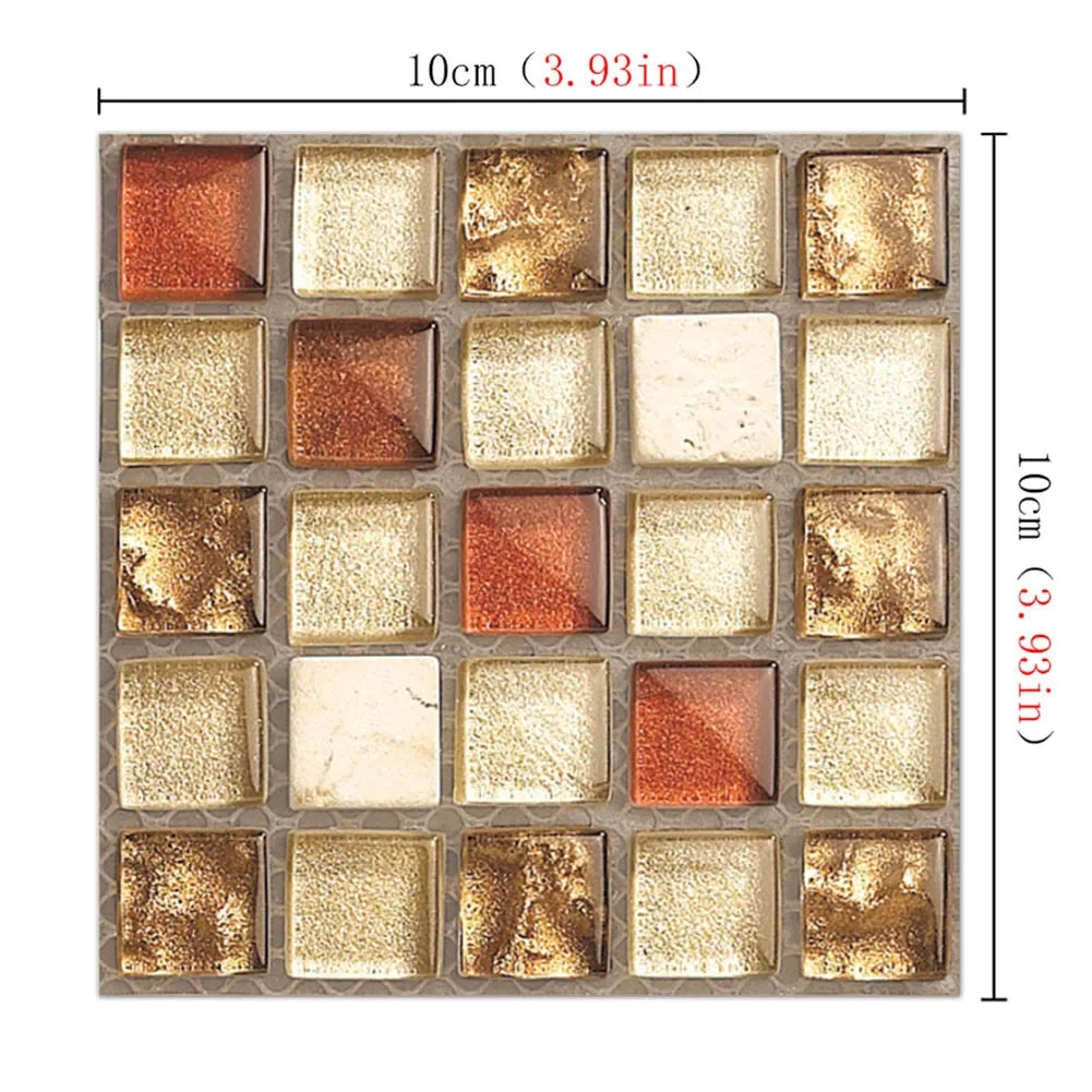 Set of 20 3D Waterproof Stickers for Kitchen/Bathroom Decoration