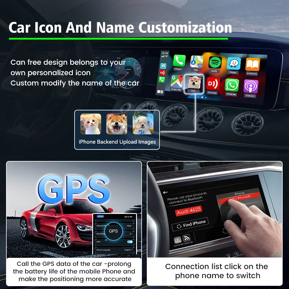 CarlinKit 5.0 4.0 3.0 CarPlay Wireless Dongle Activator Auto-connect For Audi Porshe Benz VW Volvo Toyota Plug&Play MP4 MP5 Play