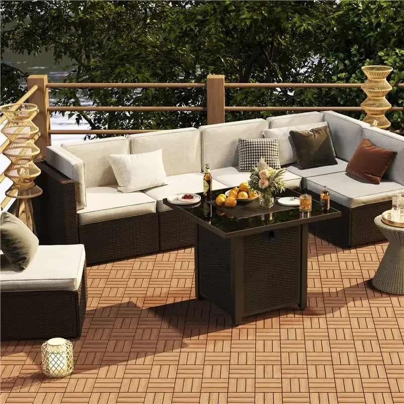 10 Pcs 30*30cm DIY Interlocking Flooring Tiles Waterproof and Anti-slip Floor Tiles Suitable for Outdoor Gardens Terraces