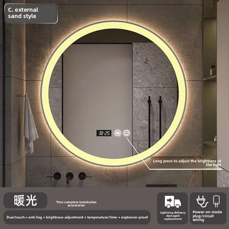50CM Smart LED Mirror Anti-Fog Touch Sensor