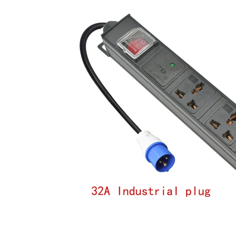 PDU Network Cabinet Rack Power Strip Distribution Outlet Units UK adaptation Universal Socket Compatible US AU Israel eu plug