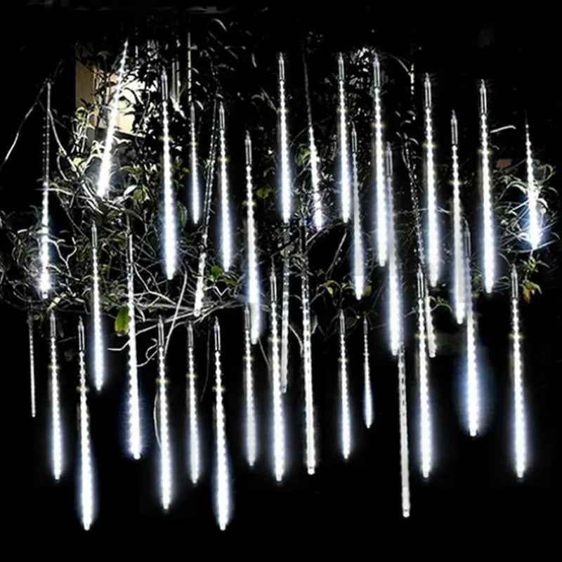 8 Tube Starry Shower LED Lights for Outdoor Christmas Decoration