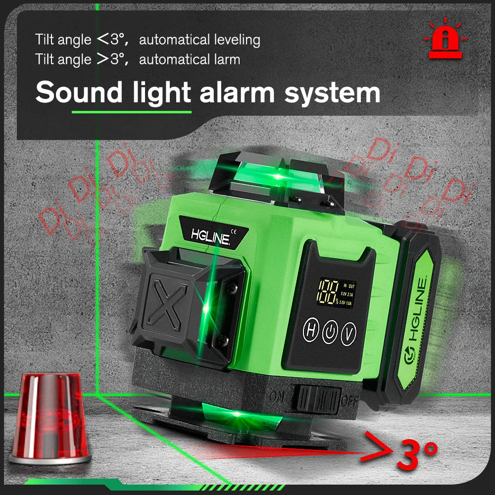 Máy Cân Mực Laser 16 Tia 4D HGLINE Siêu Pin - Daisan Mart