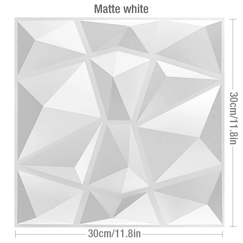 3D Diamond Decorative Art Wall Panels 30x30