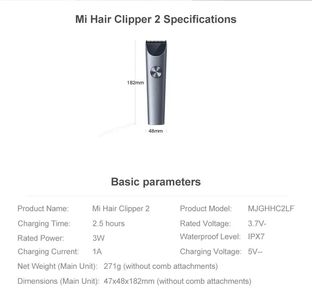 XIAOMI Mijia Tông Đơ Không Dây Nam - Daisan Mart