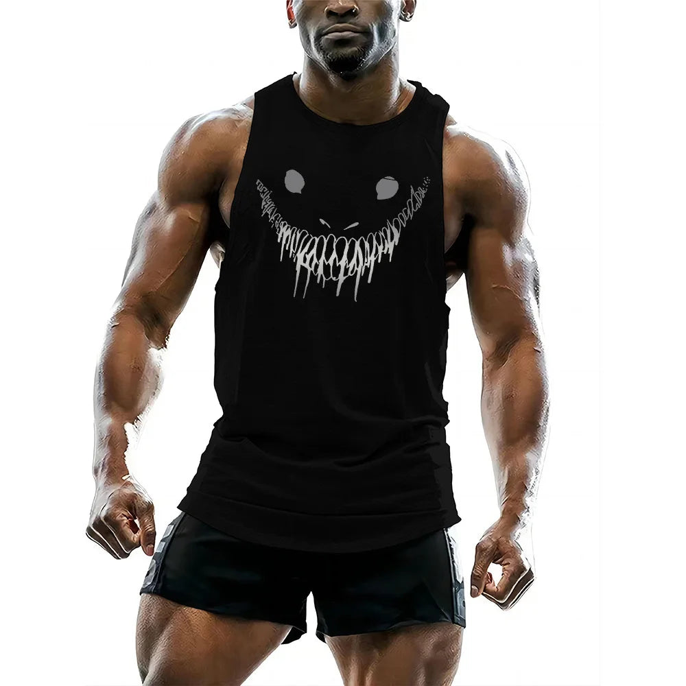 Men's 3D Horror Outdoor Sports Y2K Tank Top