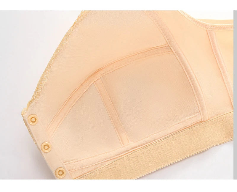 Large size AG lace bra, push-up bra, no underwire, front closure