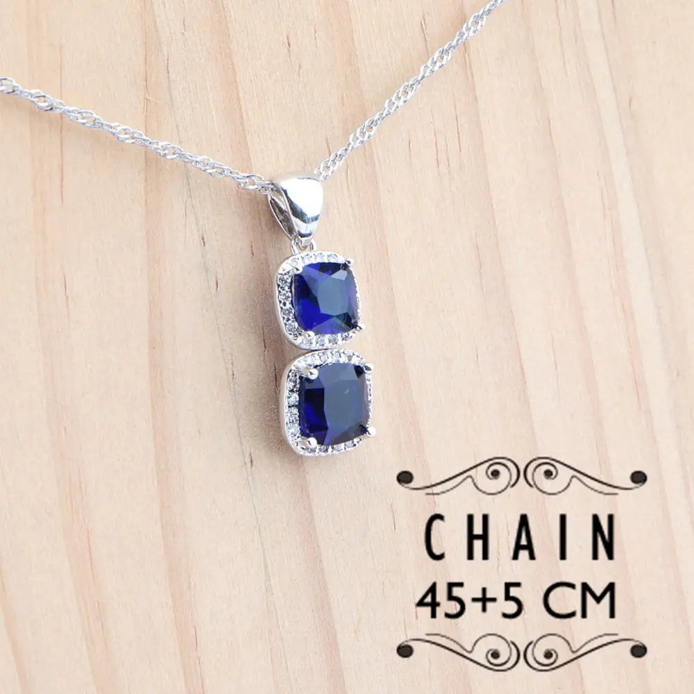 Bộ Trang Sức Bạc 925 Nữ: Hoa Tai, Dây Chuyền Zircon